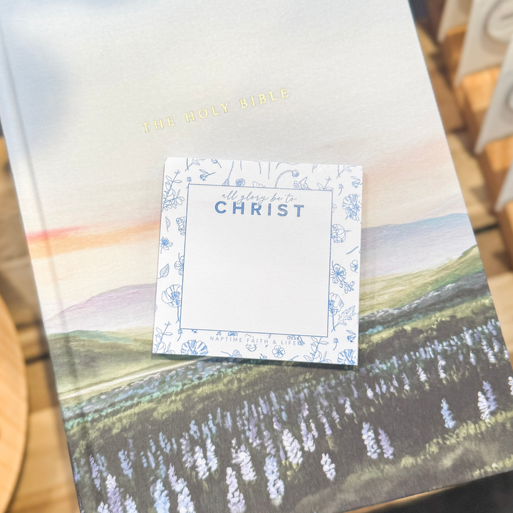 Faith &amp; Life Christian Brands - All Glory Be To Christ Bible Study To-Do List Post It-Notes
