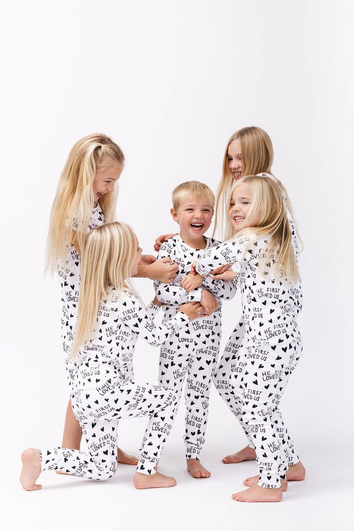 Holy Pals - He First Loved Us PJ Long Sleeve Set Cotton