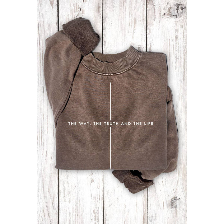 HRTandLUV - THE WAY THE TRUTH THE LIFE MINERAL GRAPHIC SWEATSHIRTS
