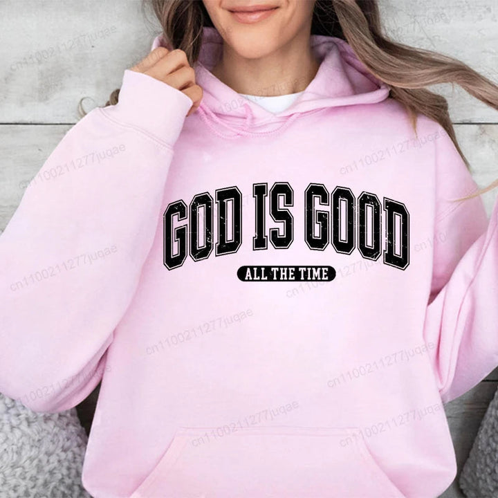 Retro Christian Sweatshirt,God Is Good All the Time Hoodie