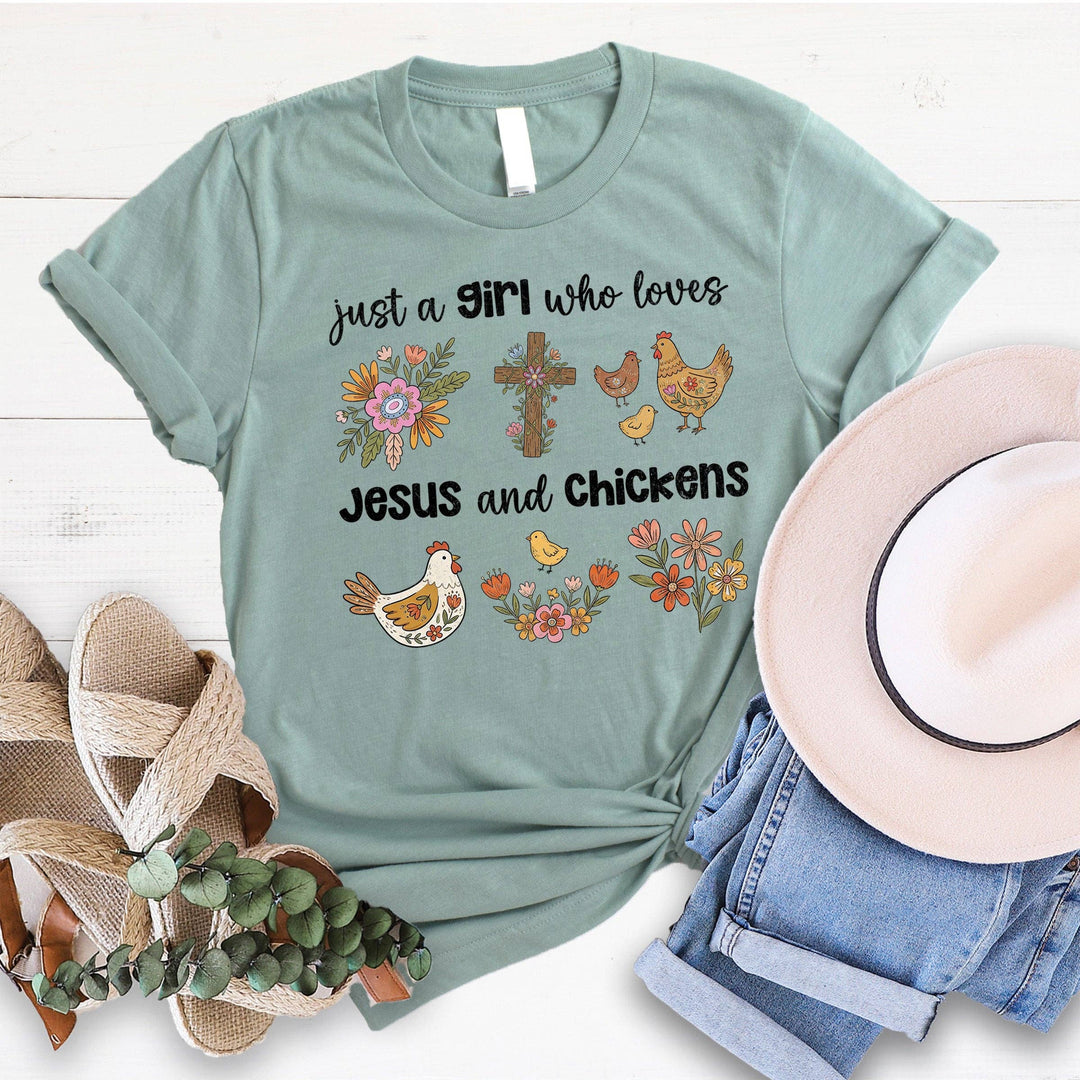 Jesus And Chickens Tee